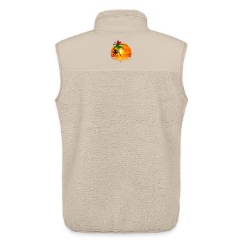 Travel Exotic Palms Sun - Unisex Sherpa Gilet by Stanley/Stella - beige - Back - AI Model Male 178 light (178cm)