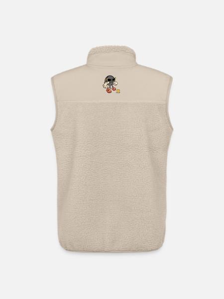 Boule bal zonnebril petanque outfit voor boulers - Unisex sherpa bodywarmer Stanley/Stella - beige