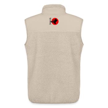 Karaté Yokotobigeri - Veste sans manches sherpa unisexe Stanley/Stella - beige - Dos - AI Model Male 178 light (178cm)