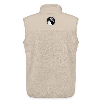 heulender Wolf in der Nacht bei Vollmond - Unisex Sherpaweste von Stanley/Stella - Beige - Hinten - AI Model Male 178 light (178cm)