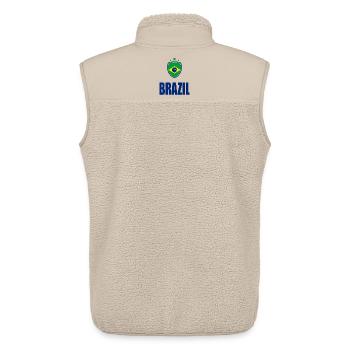 BRAZIL FOOTBALL SPORTS - Unisex Sherpa Gilet by Stanley/Stella - beige - Back - AI Model Male 178 light (178cm)