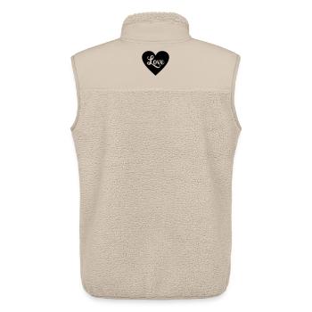 Cœur d’amour - Veste sans manches sherpa unisexe Stanley/Stella - beige - Dos - AI Model Male 178 light (178cm)