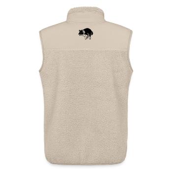 Border Collie - Unisex Sherpa Gilet by Stanley/Stella - beige - Back - AI Model Male 178 light (178cm)