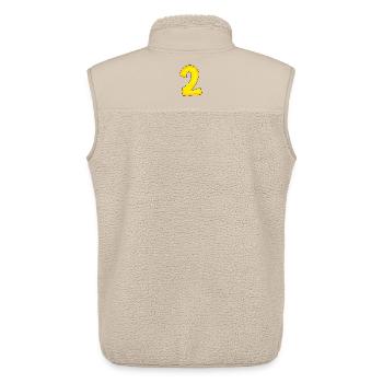 2 jaune - Veste sans manches sherpa unisexe Stanley/Stella - beige - Dos - AI Model Male 178 light (178cm)