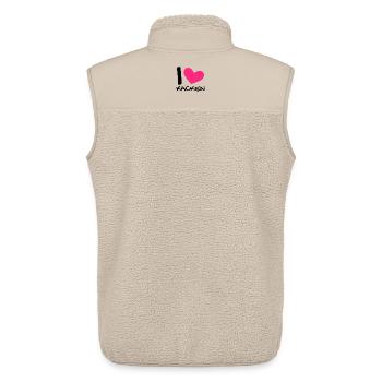 Ich liebe Kacken - Unisex Sherpaweste von Stanley/Stella - Beige - Hinten - AI Model Male 178 light (178cm)