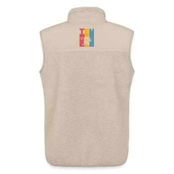 Ninja 10. Geburtstag Kinder - Unisex Sherpaweste von Stanley/Stella - Beige - Hinten - AI Model Male 178 light (178cm)