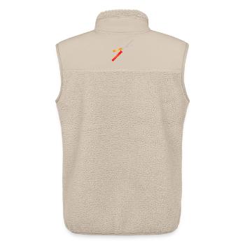 deux tournevis pour la boîte à outils - Veste sans manches sherpa unisexe Stanley/Stella - beige - Dos - AI Model Male 178 light (178cm)