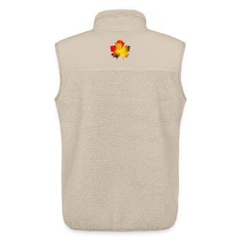 feuille d’érable d’automne magnifiquement brillante - Veste sans manches sherpa unisexe Stanley/Stella - beige - Dos - AI Model Male 178 light (178cm)