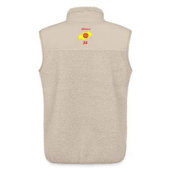 Hérault - Unisex Sherpaweste von Stanley/Stella - Beige - Hinten - AI Model Male 178 light (178cm)