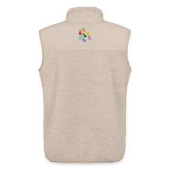 Hands Painting Kids - Unisex Sherpa Gilet by Stanley/Stella - beige - Back - AI Model Male 178 light (178cm)