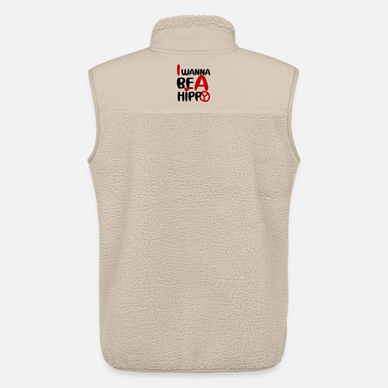 I WANNA BE A HIPPY, PLAIN - Unisex Sherpaweste von Stanley/Stella - Beige
