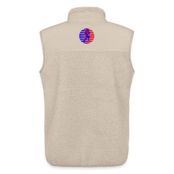 Retro Neon Quarterback - Unisex Sherpaweste von Stanley/Stella - Beige - Hinten - AI Model Male 178 light (178cm)