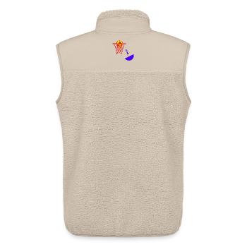 Panier de basket-ball Subbuteo - Veste sans manches sherpa unisexe Stanley/Stella - beige - Dos - AI Model Male 178 light (178cm)