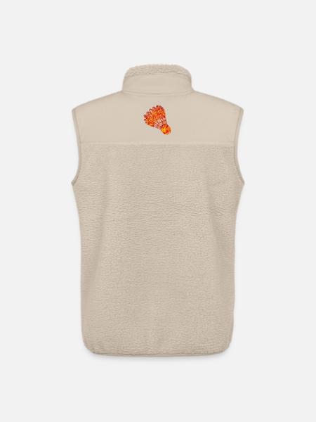 Badminton Badminton Fire Drawing - Unisex Sherpa Gilet by Stanley/Stella - beige