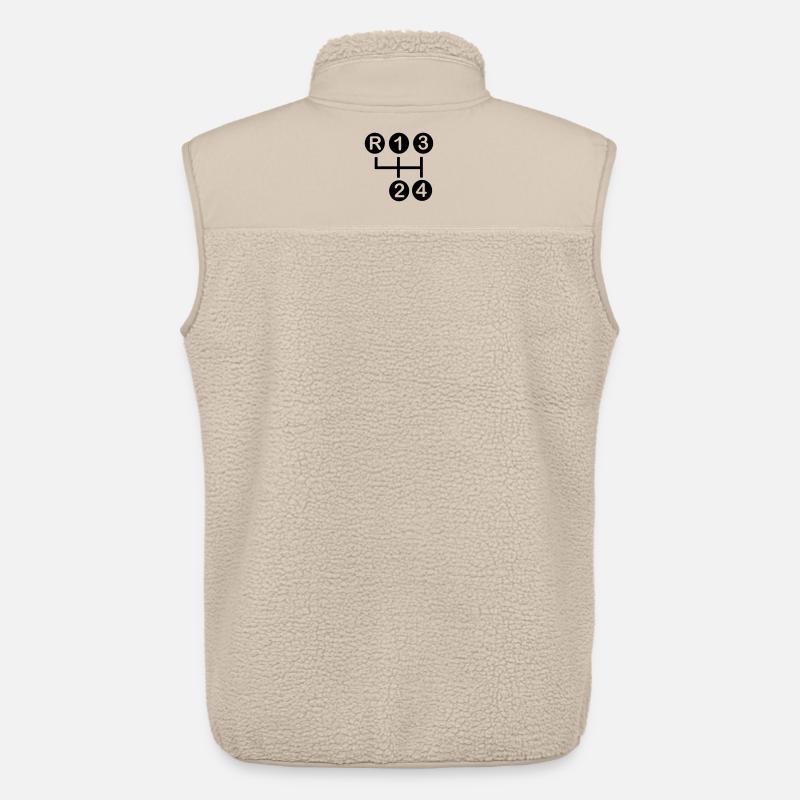 Boîte de vitesses 4 vitesses - Veste sans manches sherpa unisexe Stanley/Stella - beige