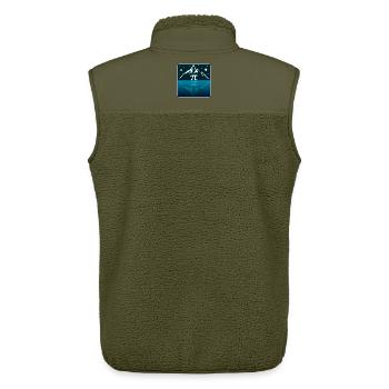 Randonnée Numéro Pi - Veste sans manches sherpa unisexe Stanley/Stella - kaki - Dos - AI Model Male 178 light (178cm)