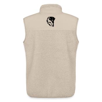 Appenzeller Sennenhund Kopf - Unisex Sherpaweste von Stanley/Stella - Beige - Hinten - AI Model Male 178 light (178cm)