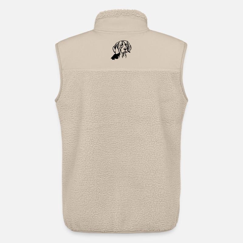 Beagle Kopf - Unisex Sherpaweste von Stanley/Stella - Beige