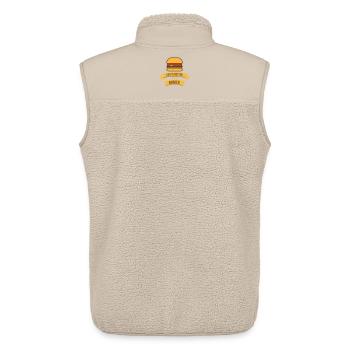Life Is Better With Burger - Unisex Sherpa Gilet by Stanley/Stella - beige - Back - AI Model Male 178 light (178cm)