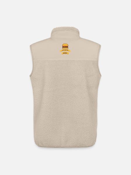 Life Is Better With Burger - Unisex Sherpa Gilet by Stanley/Stella - beige