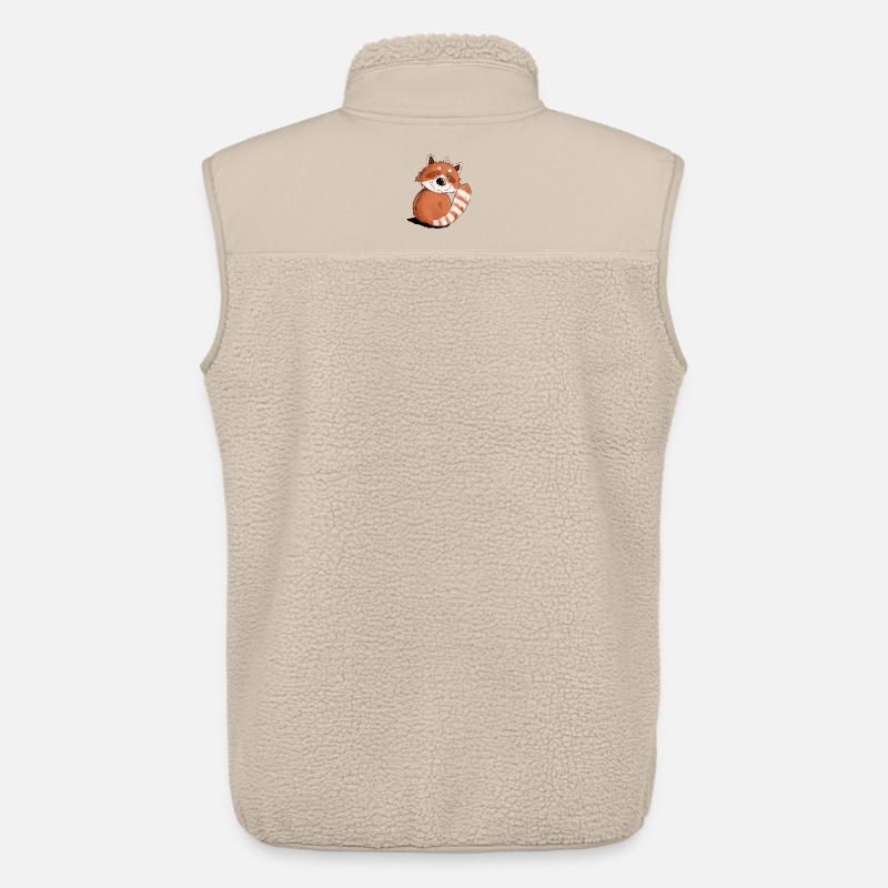 Drolliger Roter Panda I Wildtier - Unisex Sherpaweste von Stanley/Stella - Beige