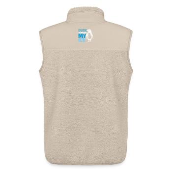 Pingouin Réchauffement climatique Changement climatique - Veste sans manches sherpa unisexe Stanley/Stella - beige - Dos - AI Model Male 178 light (178cm)