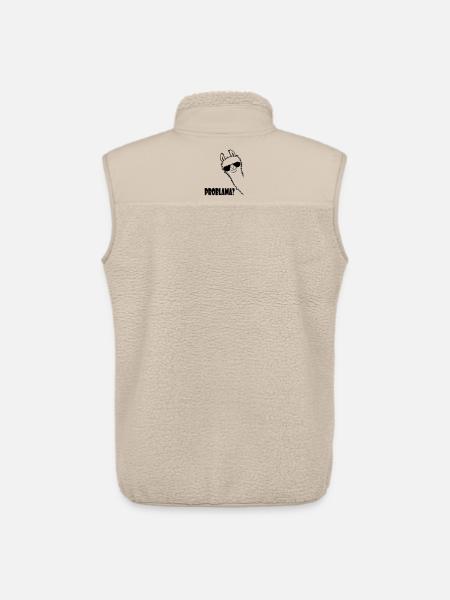 Lama Problama Question - Veste sans manches sherpa unisexe Stanley/Stella - beige