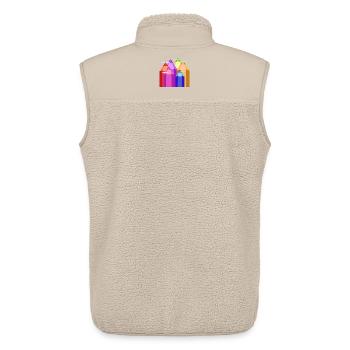 Peaks of Color - Unisex Sherpaweste von Stanley/Stella - Beige - Hinten - AI Model Male 178 light (178cm)