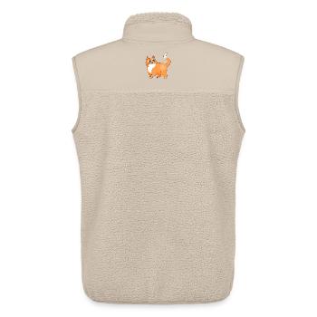 The cheerful orange hangover. - Unisex Sherpa Gilet by Stanley/Stella - beige - Back - AI Model Male 178 light (178cm)