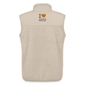 I LOVE CINNAMON ROLLS Zimtrollen Fika - Unisex Sherpaweste von Stanley/Stella - Beige - Hinten - AI Model Male 178 light (178cm)