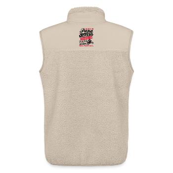 papa motard 2 - Veste sans manches sherpa unisexe Stanley/Stella - beige - Dos - AI Model Male 178 light (178cm)