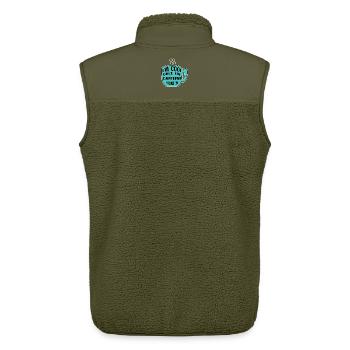 Caffeine Coffee Drinker Coffee Cup Coffee Statement - Unisex Sherpa Gilet by Stanley/Stella - khaki - Back - AI Model Male 178 light (178cm)