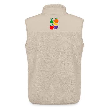 Fruit - Unisex Sherpa Gilet by Stanley/Stella - beige - Back - AI Model Male 178 light (178cm)