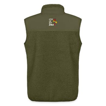 In my DNA Germany and Venezuela - Unisex Sherpa Gilet by Stanley/Stella - khaki - Back - AI Model Male 178 light (178cm)