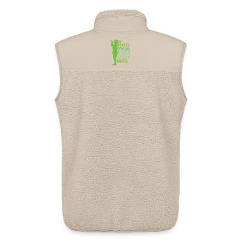 Sergent instructeur - Veste sans manches sherpa unisexe Stanley/Stella - beige - Dos - AI Model Male 178 light (178cm)
