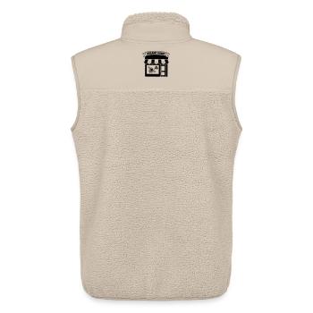 Magasin de miel biologique ou msrkt avec bannière et t - Veste sans manches sherpa unisexe Stanley/Stella - beige - Dos - AI Model Male 178 light (178cm)