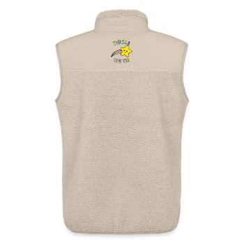Funkelnder kleiner Stern Regenbogen - Unisex Sherpaweste von Stanley/Stella - Beige - Hinten - AI Model Male 178 light (178cm)