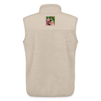 Schmetterlinge - Unisex Sherpaweste von Stanley/Stella - Beige - Hinten - AI Model Male 178 light (178cm)