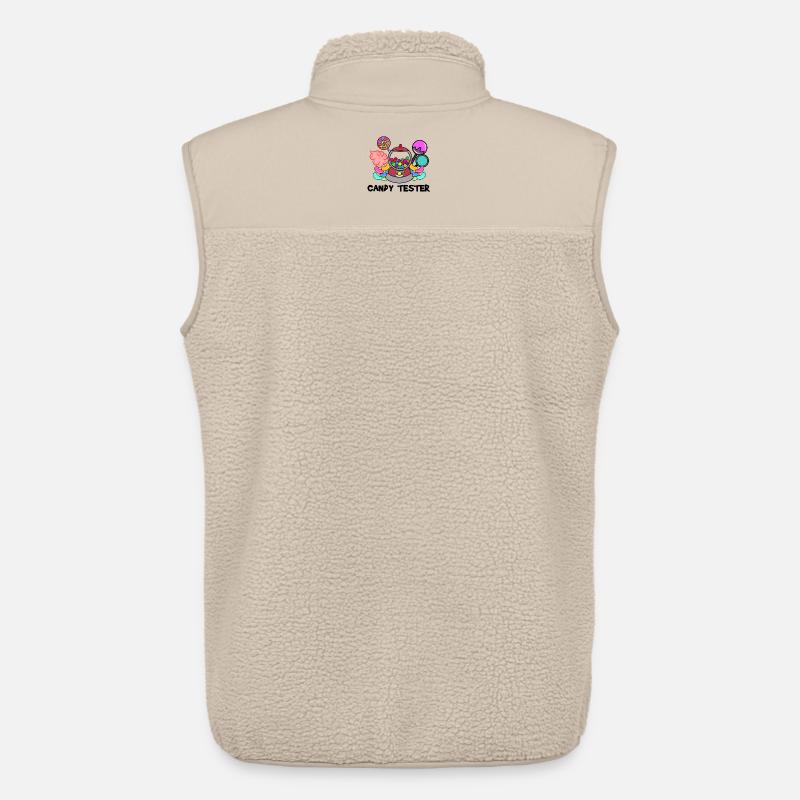 Candy Sweets Statement Dessert Snacking - Veste sans manches sherpa unisexe Stanley/Stella - beige