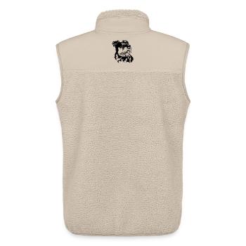 Zwergschnauzer Kopf - Unisex Sherpaweste von Stanley/Stella - Beige - Hinten - AI Model Male 178 light (178cm)