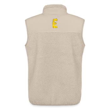 Letter E - Unisex Sherpa Gilet by Stanley/Stella - beige - Back - AI Model Male 178 light (178cm)
