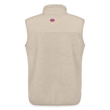 Donut Statement Snacking Cuisson Dessert Délicieux - Veste sans manches sherpa unisexe Stanley/Stella - beige - Dos - AI Model Male 178 light (178cm)