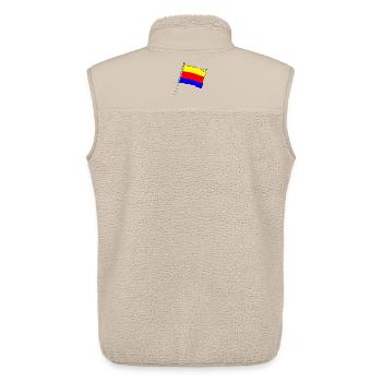 Drapeau du drapeau de la province de Hollande-Septentrionale - Veste sans manches sherpa unisexe Stanley/Stella - beige - Dos - AI Model Male 178 light (178cm)