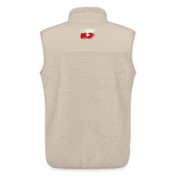 US Stars Swiss Cross Fusion - Unisex Sherpa Gilet by Stanley/Stella - beige - Back - AI Model Male 178 light (178cm)