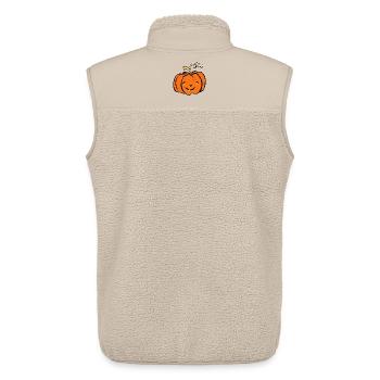 Pumpkin Autumn Halloween Design Orange - Unisex Sherpa Gilet by Stanley/Stella - beige - Back - AI Model Male 178 light (178cm)