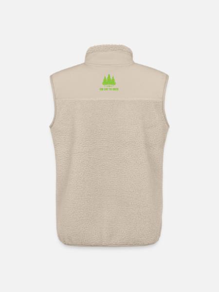God Save The Green - Unisex Sherpa Gilet by Stanley/Stella - beige
