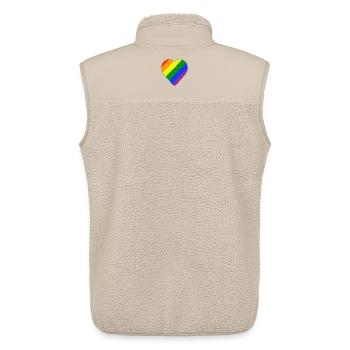 Regenbogen Herz - Unisex Sherpaweste von Stanley/Stella - Beige - Hinten - AI Model Male 178 light (178cm)