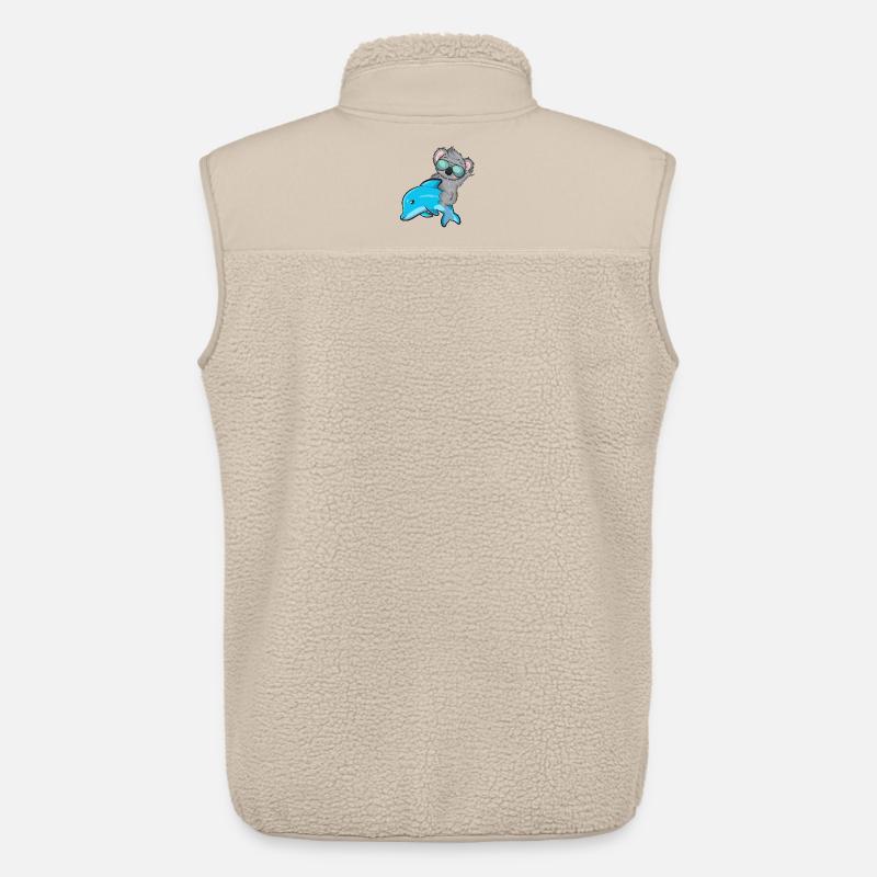 Koala und Delfin - Unisex Sherpaweste von Stanley/Stella - Beige