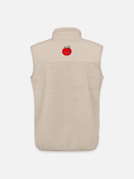 funny tomato with happy face - Unisex Sherpa Gilet by Stanley/Stella - beige