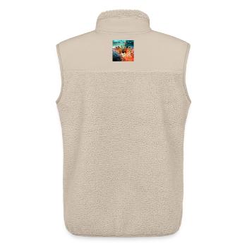 Colored butterfly dream - Unisex Sherpa Gilet by Stanley/Stella - beige - Back - AI Model Male 178 light (178cm)